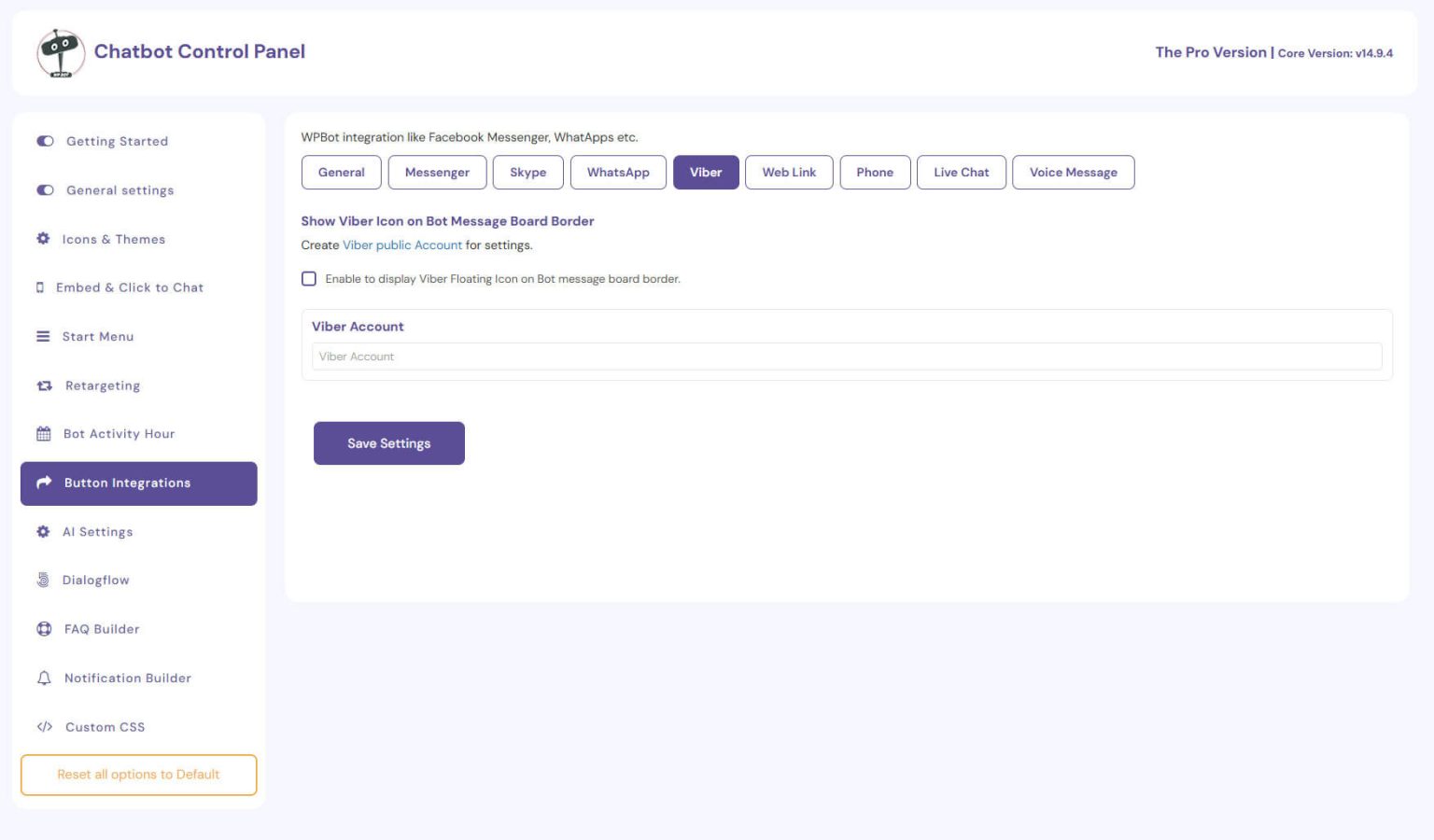 BUTTON INTEGRATION - WPBot Pro Docs