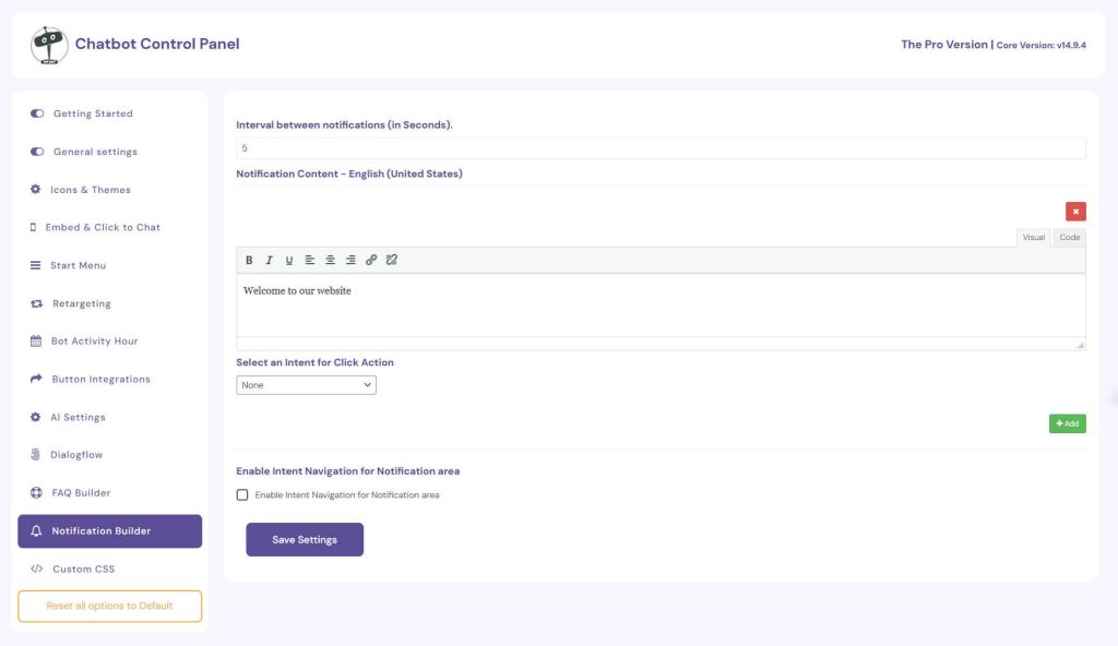 NOTIFICATION BUILDER - WPBot Pro Docs