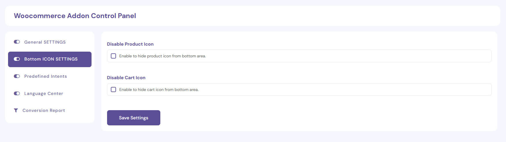 Bottom Icon Settings - WPBot Pro Docs