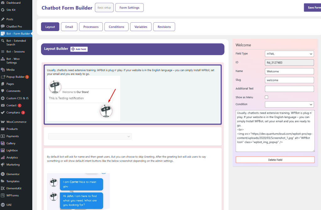How to set up conversation flow where users can click buttons to follow ...