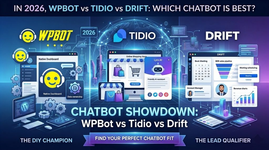 In 2026, WPBot vs Tidio vs Drift: Which Chatbot Is Best
