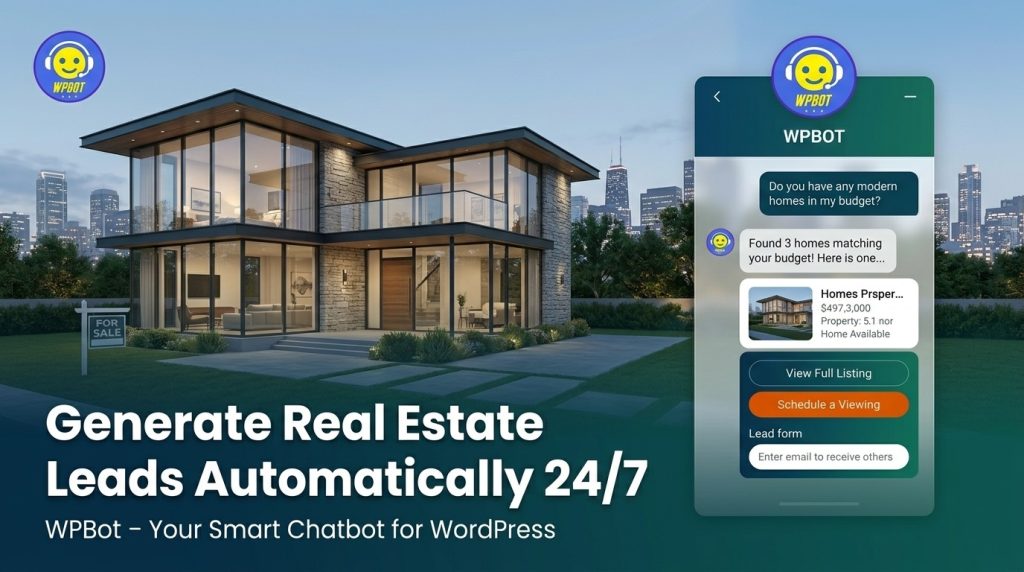 WPBot for Real Estate: Generate Leads Automatically