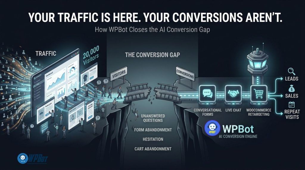 Your Website Has Traffic. So Why Is Nobody Talking to You? The AI Conversion Gap Explained